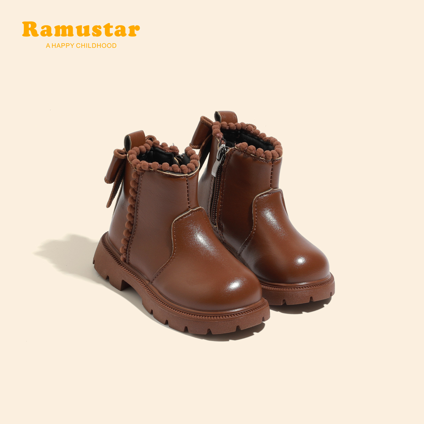 女童雪地靴冬季加绒保暖马丁靴