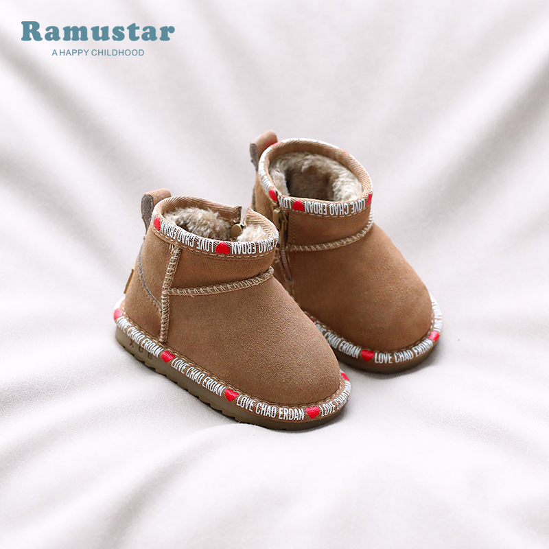 冬季2岁加绒保暖学步鞋雪地靴