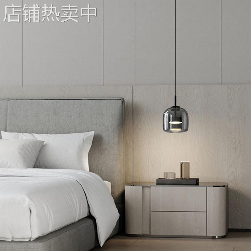 电商供货现代极简餐厅吊灯书房北欧风创意高级灰简约卧室床头吊灯