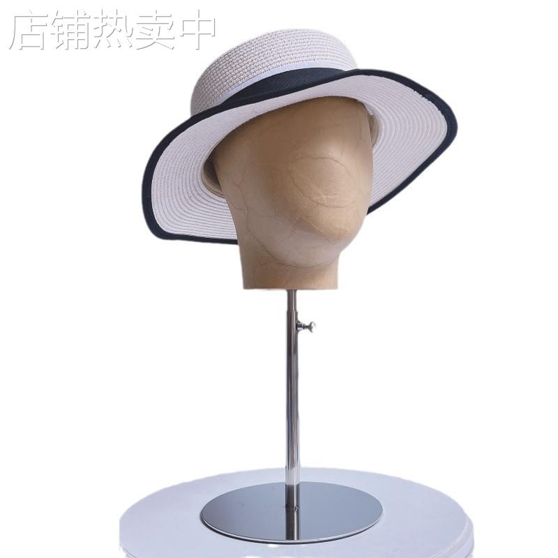 跨境新品手工贴牛皮纸复古模头帽架帽子展示架仿古帽托帽子收纳架
