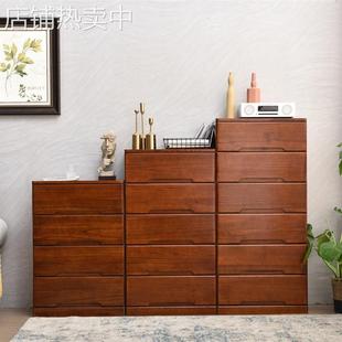 床头柜缝隙边柜置物柜 40cm夹缝收纳柜实木斗柜窄柜子抽屉式