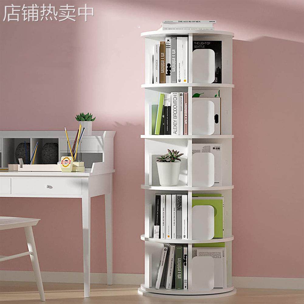 360°可旋转收纳架PVC木塑板防潮储物架简易整理落地白色置物架