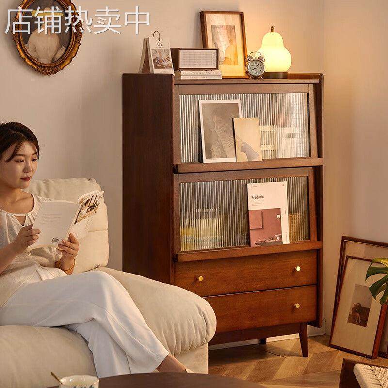 现代简约收纳家逸餐边实木电视柜北欧边柜客厅立柜酒柜斗柜储物柜