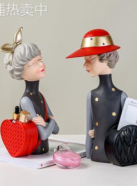 工厂女孩纸巾盒创意可爱抽纸盒客厅茶几桌面收纳摆件实用