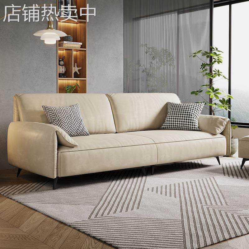 北欧极简布艺沙发客厅小户型科技布民宿单身公寓出租房现代沙发