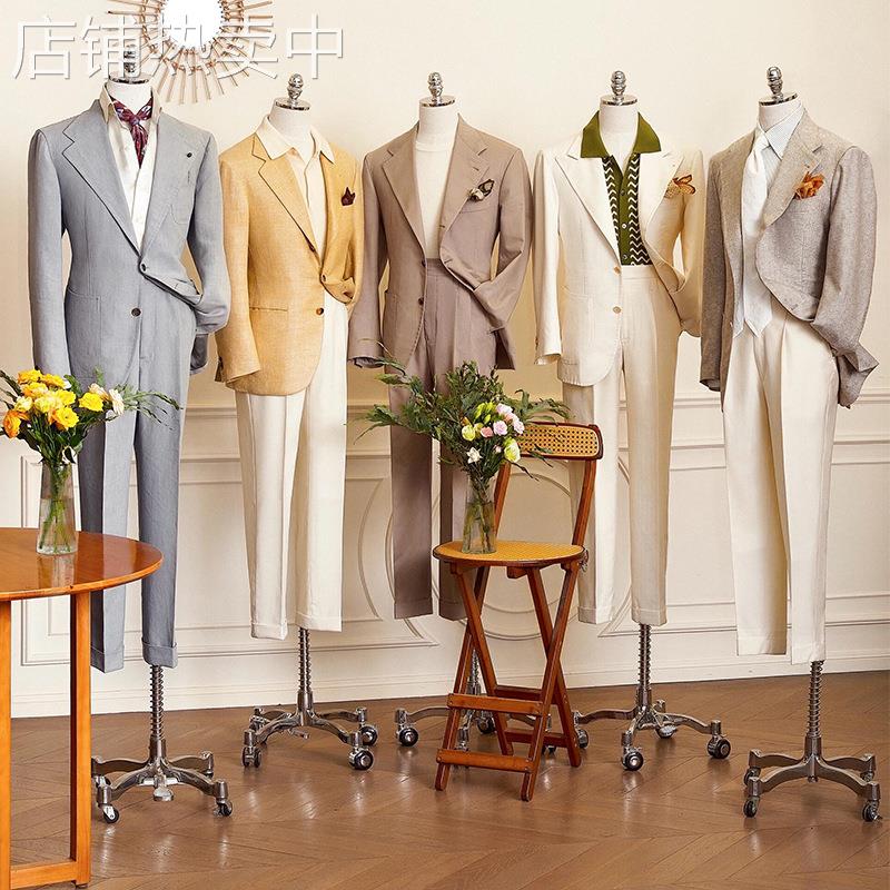 高档男模特半身服装店橱窗道具西装人台全身假人体男装模特展示架