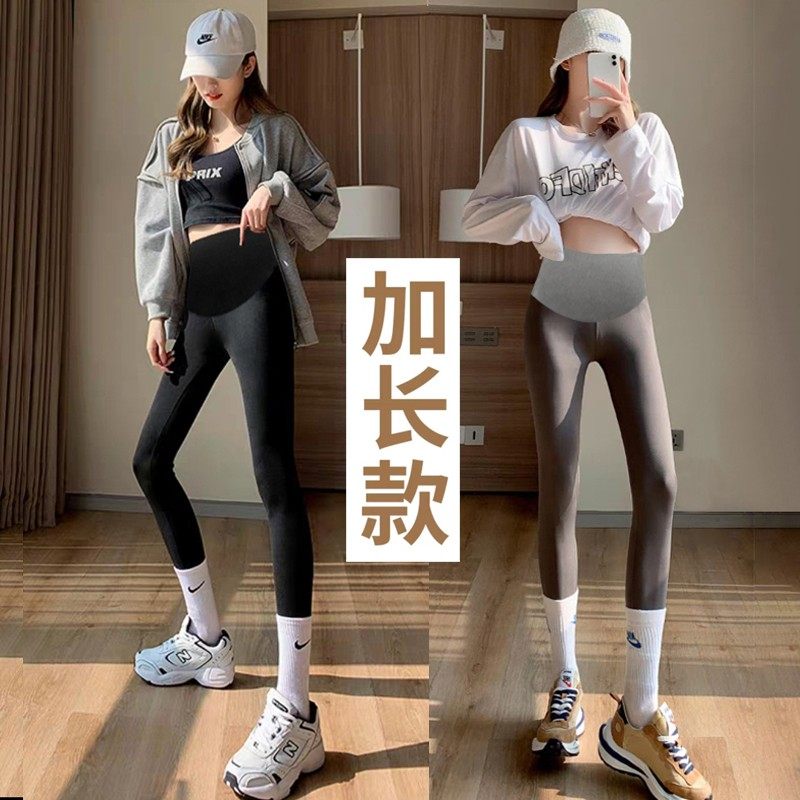 超长孕妇鲨鱼裤春夏薄款高个子加长版外穿打底裤大码200斤瑜伽裤
