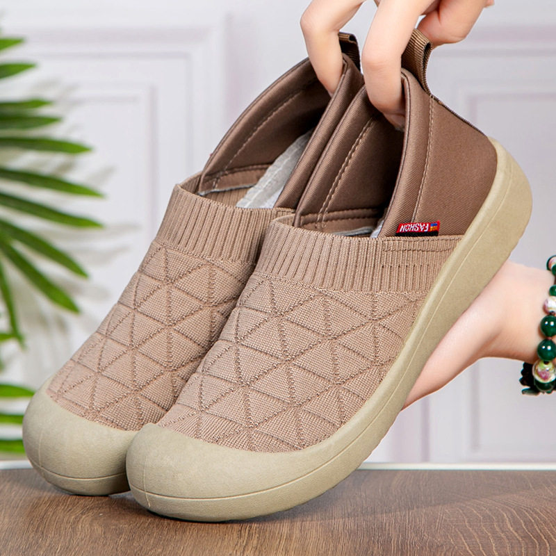 跨境鞋厚底鞋子女春夏新款老北京布鞋一脚蹬休闲鞋软底舒适妈妈鞋,女鞋,时尚休闲鞋,淘宝优惠券,粉丝福利购,淘宝优惠卷