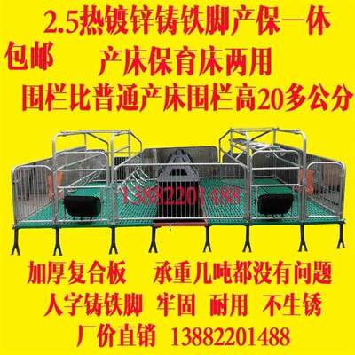 母猪产床复合板猪用仔猪产保一体分娩床双体单体产床保育床限位栏
