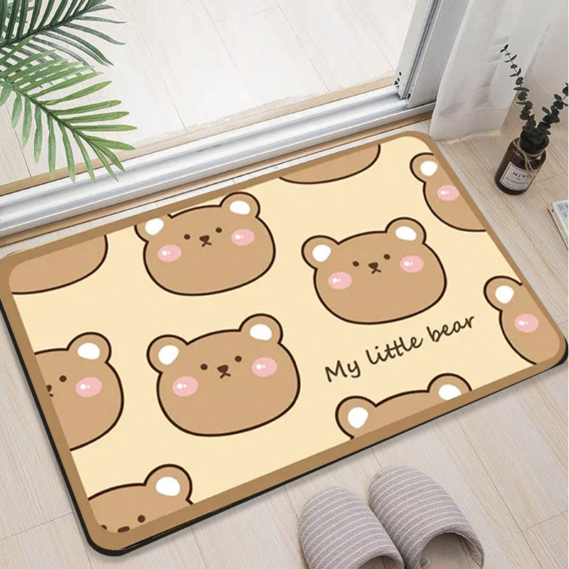 多只胖胖熊硅藻泥吸水垫淋浴房脚垫卫生间门口防滑地垫厕所门垫,居家布艺,入户地垫,淘宝优惠券,粉丝福利购,淘宝优惠卷