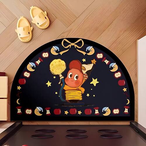卡通可爱星星人地毯硅藻脚垫浴室玄关地垫吸水防滑厕所地毯卫生间