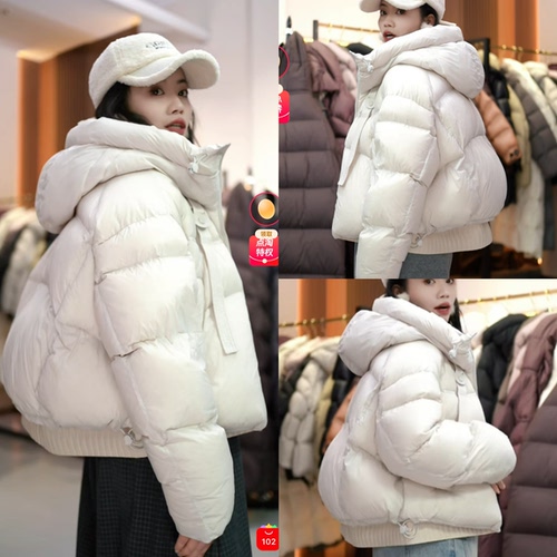 9/10加厚显瘦肯豆洋气短款羽绒服女外套