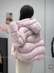 新款 羽绒服女2026冬季 加厚面包服 5蓝色90白鹅绒泡芙龟背短款 波3
