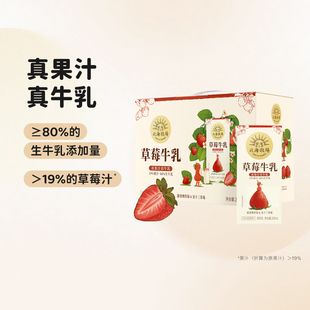 北海牧场牛奶蜜瓜草莓味牛乳草莓奶果汁牛奶200mL 10盒整箱风味奶