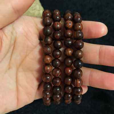 梨木派 海南黄花梨108粒0.8规格油梨手串 老料海黄成品手链