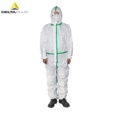 代尔塔406012四级限次性防护服白色L码1件装