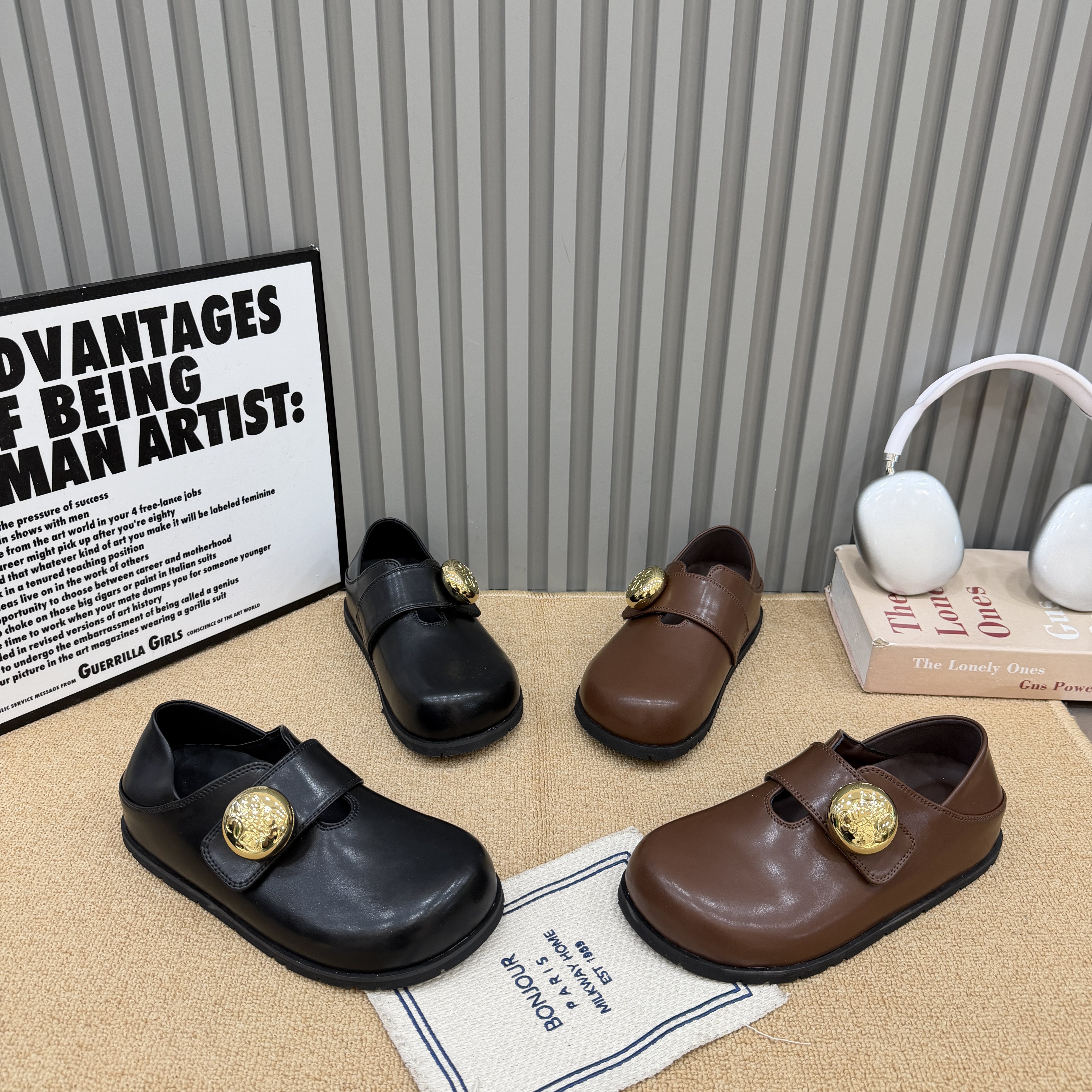 真皮魔术贴乐福鞋2026春季新款百搭英伦风增高舒适洋气四季鞋金属,女鞋,时装靴,淘宝优惠券,粉丝福利购,淘宝优惠卷
