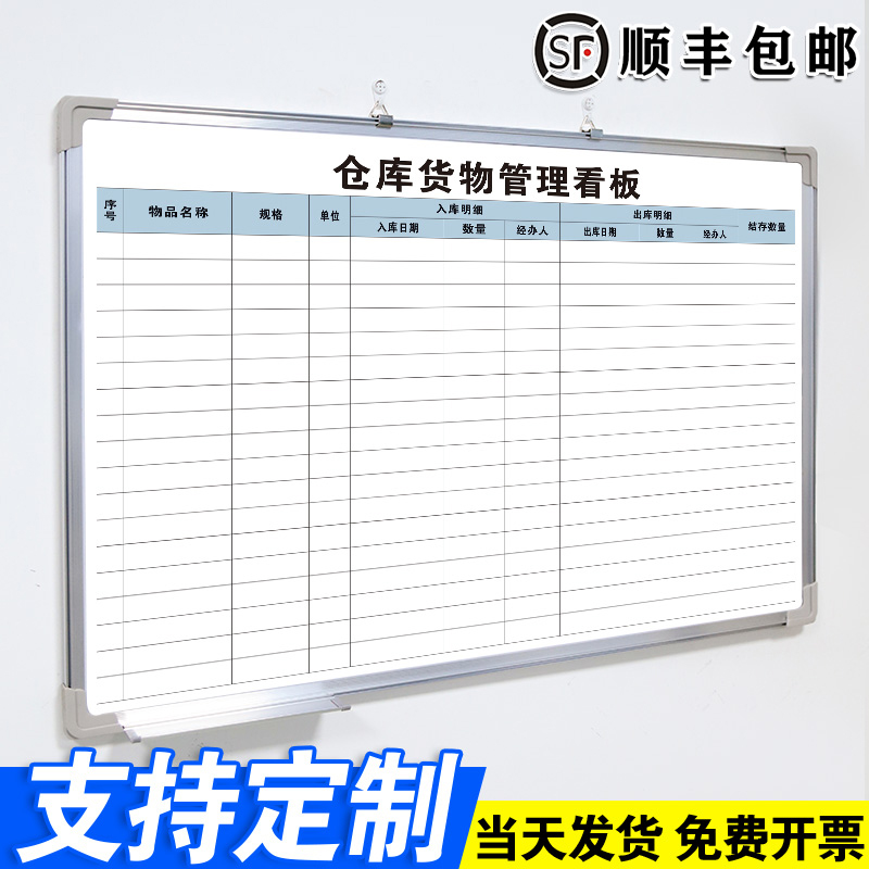 【仓库货物管理看板】白板定制