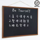 木框磁吸黑板磁性挂式 小黑板办公家用墙粉笔书写磁性绿板店铺展示