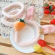 Розовый морковный ободок, комплект, широкая цветовая палитра, 3 шт