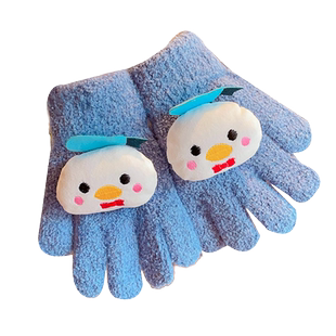 库洛米手套儿童女3到6岁秋冬季五指女孩宝宝冬天加厚保暖女童小孩