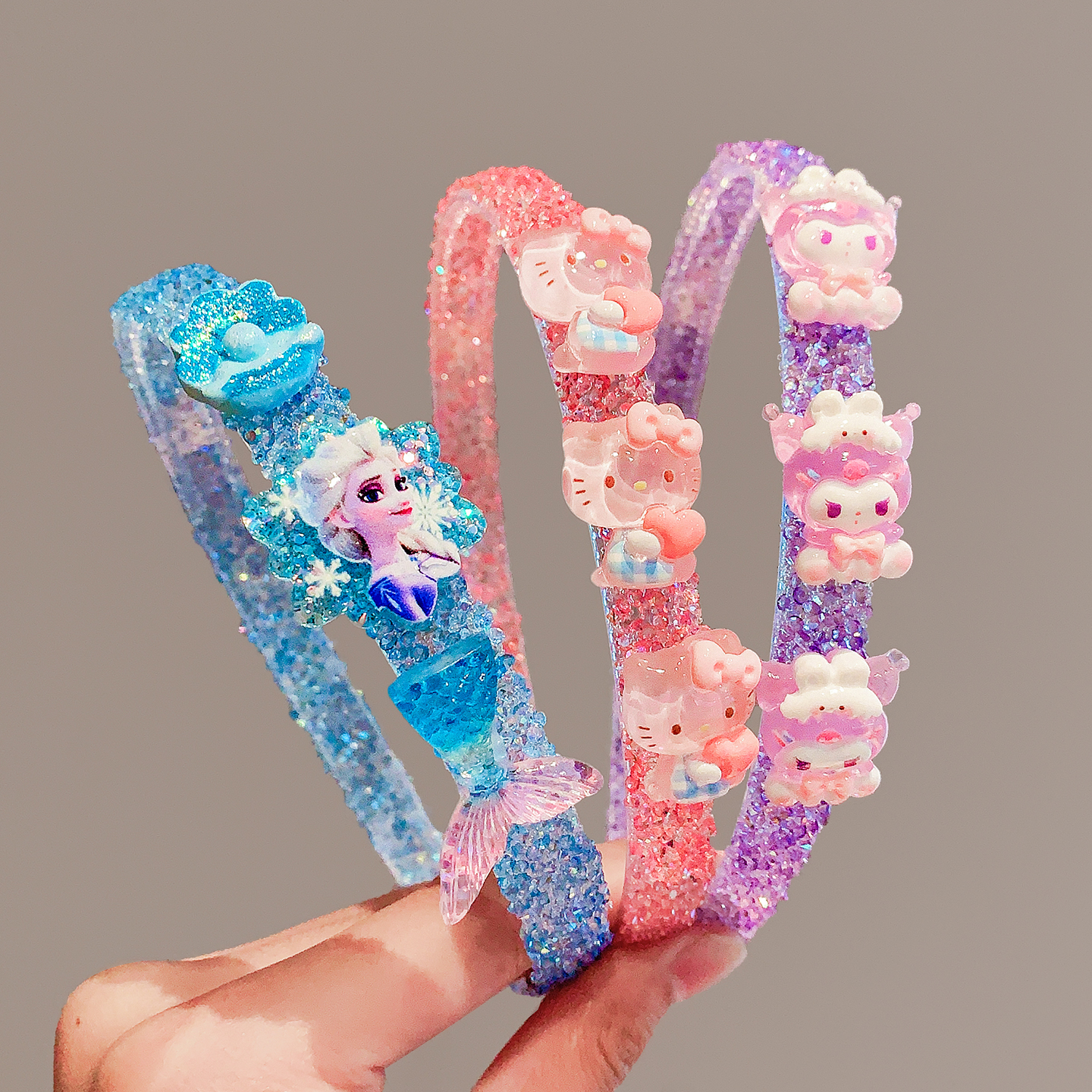 儿童发箍女童果冻色艾莎库洛米压发发卡宝宝不勒头小女孩头箍发饰