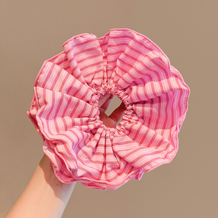 儿童发绳小香风双层褶皱大肠发圈女童扎头发皮筋丸子头橡皮筋头饰