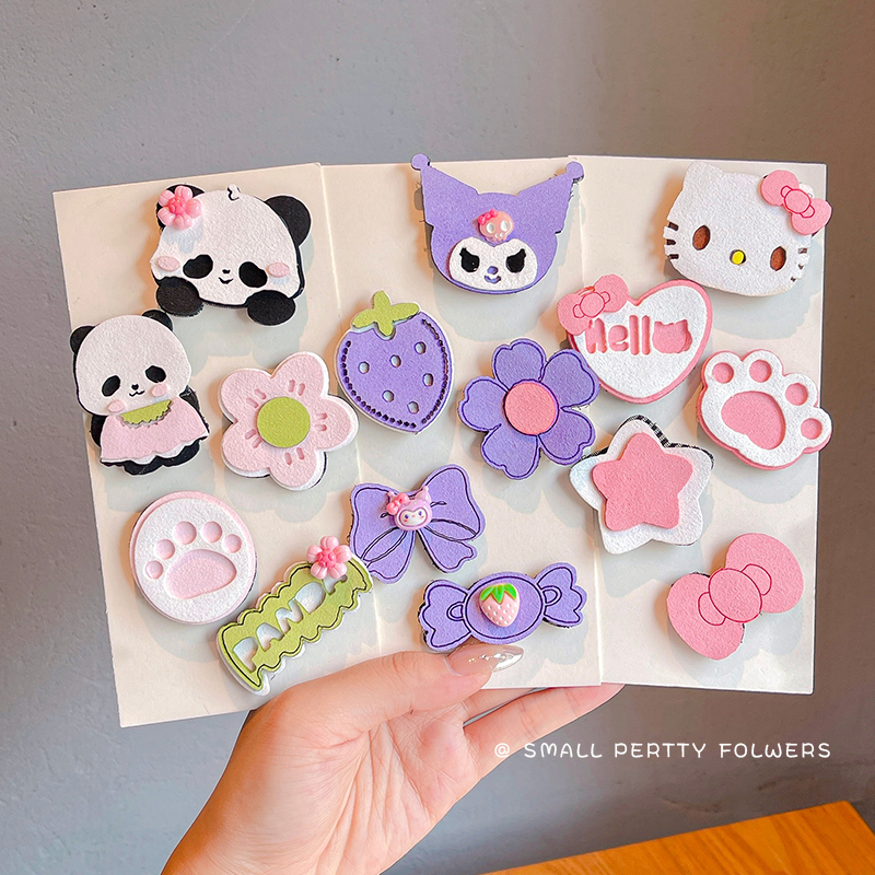 儿童库洛米魔术贴宝宝碎发整理神器侧边刘海贴不伤发婴幼儿碎发贴