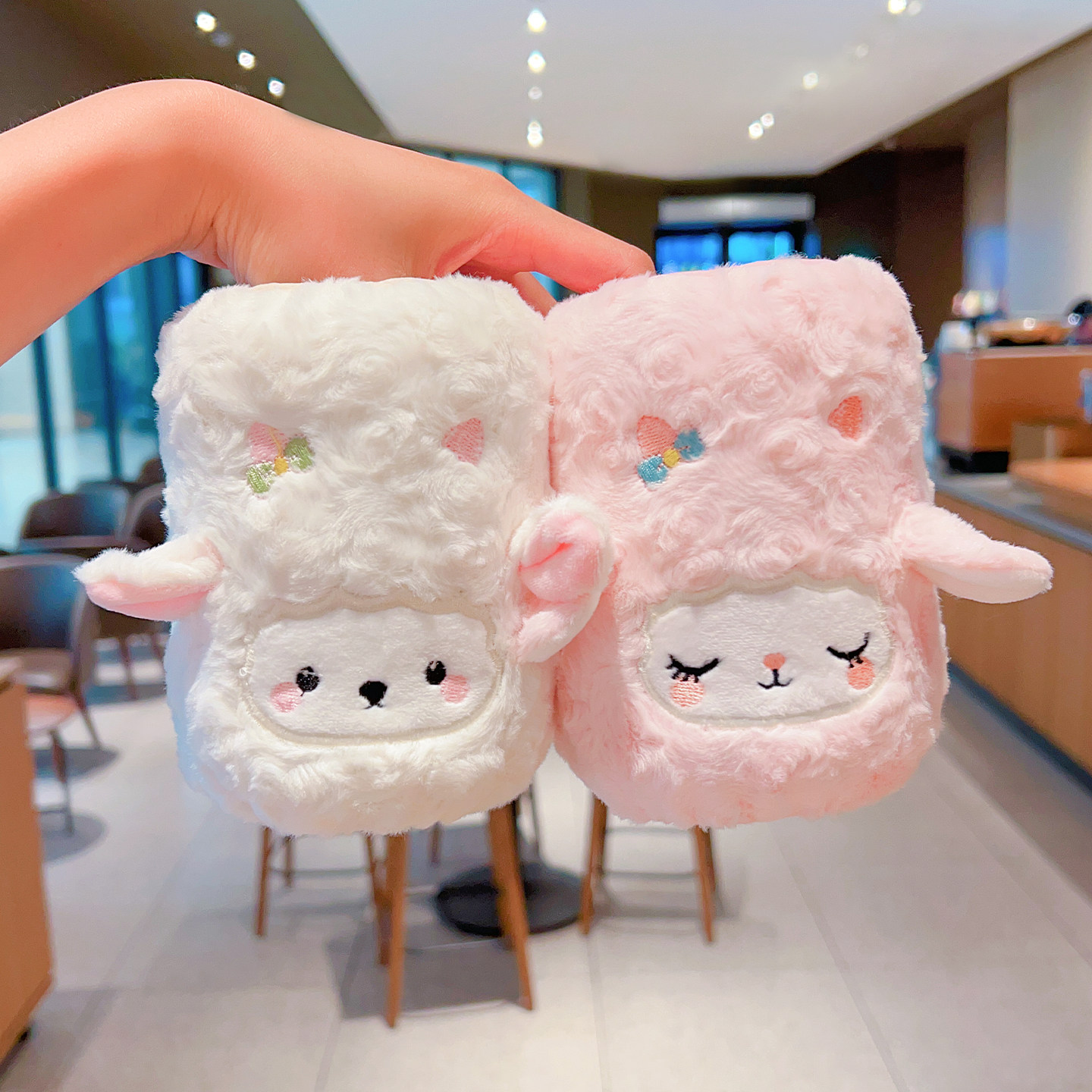 儿童袖套女孩冬季宝宝婴儿可爱小羊套袖男童羽绒服防脏护袖手袖头