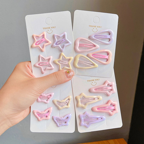 儿童前额刘海碎发bb夹不伤发发卡女童侧边夹头饰宝宝小号星星发夹