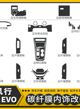 适用于东风风行T5EVO内饰改装贴纸中控台档位保护贴膜改装饰贴坏