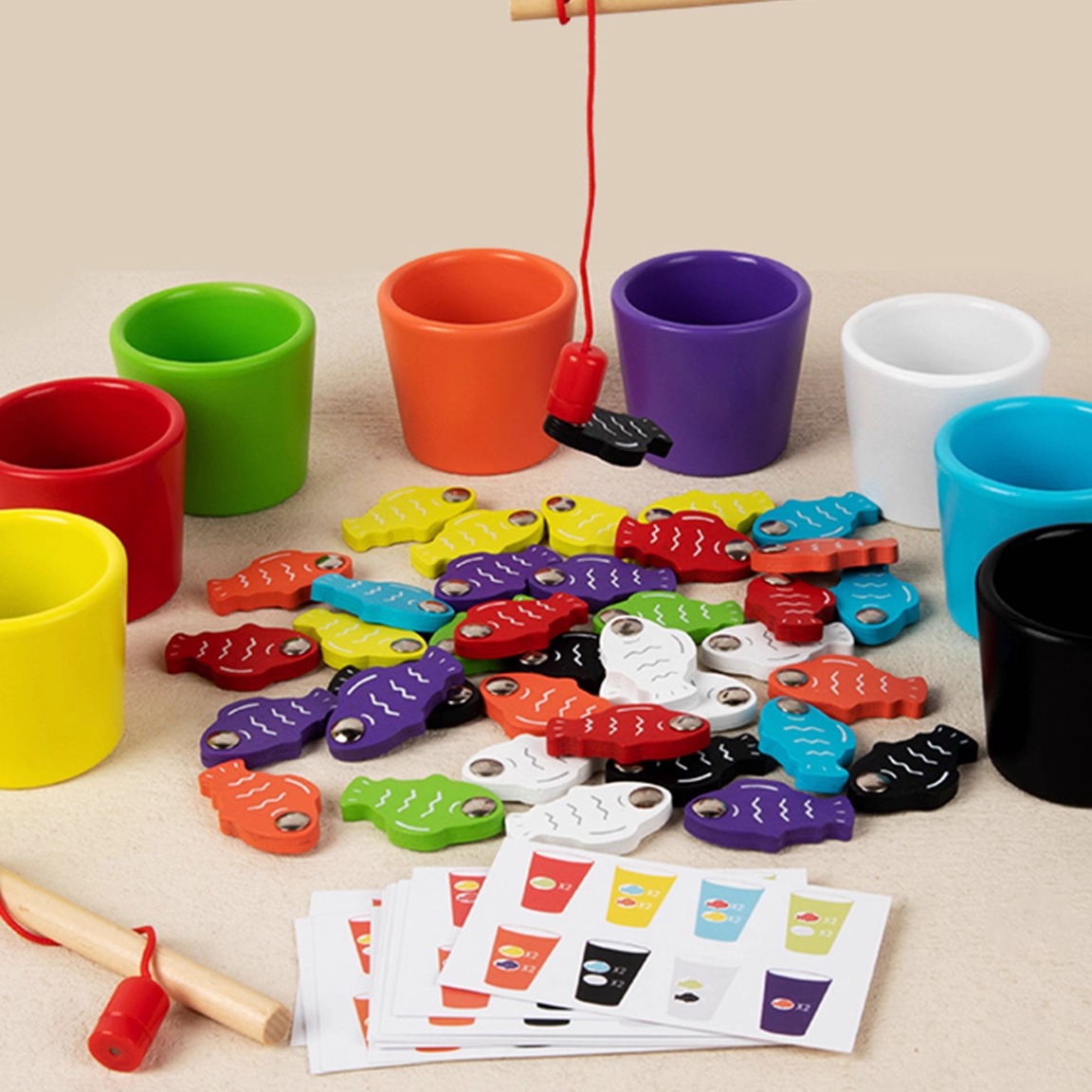 班博颜色分类杯八色杯玩具