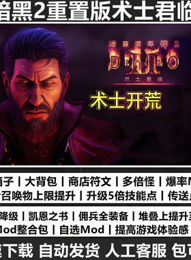 暗黑破坏神2重制版术士君临全DLC送修改器存档MOD PC电脑单机游戏