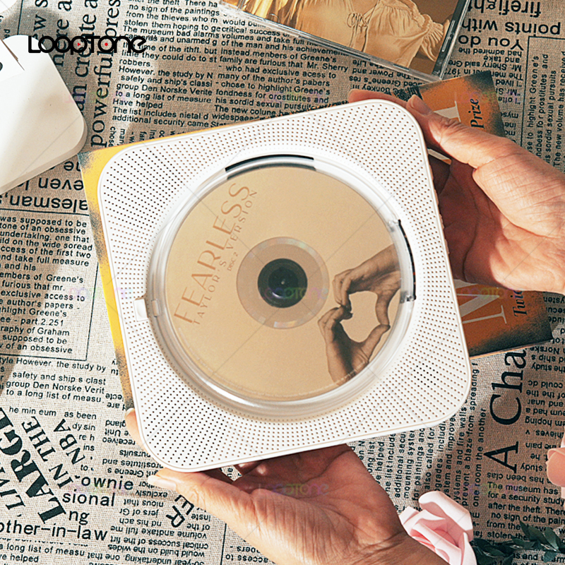 CD机随身听双向蓝牙音响台式壁挂式CD机便携式音乐专辑播放器礼物