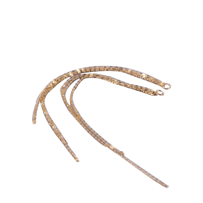 18K金流苏耳线长款耳钉配件