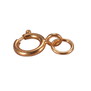 18K金项链扣子接头750弹簧扣W五花手链调节扣专用防丢掉M扣