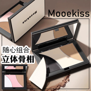 mooekiss木柯诗三色一体修容盘哑光高光妆师专用鼻影阴影侧影瘦脸
