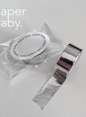 paperbaby 银色绿色玫瑰金 可撕烫金手帐和纸胶带