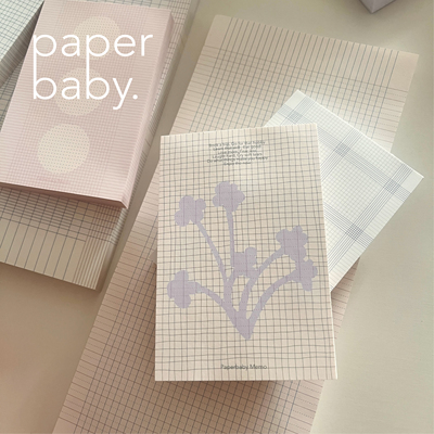 paperbaby· Feb 新品a7便签本合集 盐系法文格手帐内页素材