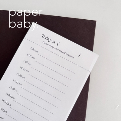 paperbaby 票据风今天的流水单日程时间规划便签本 极简手帐素材
