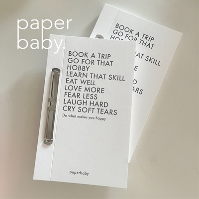 paperbaby 新品 3色 两孔可拆卸法文 6mm横格 白纸 活页本