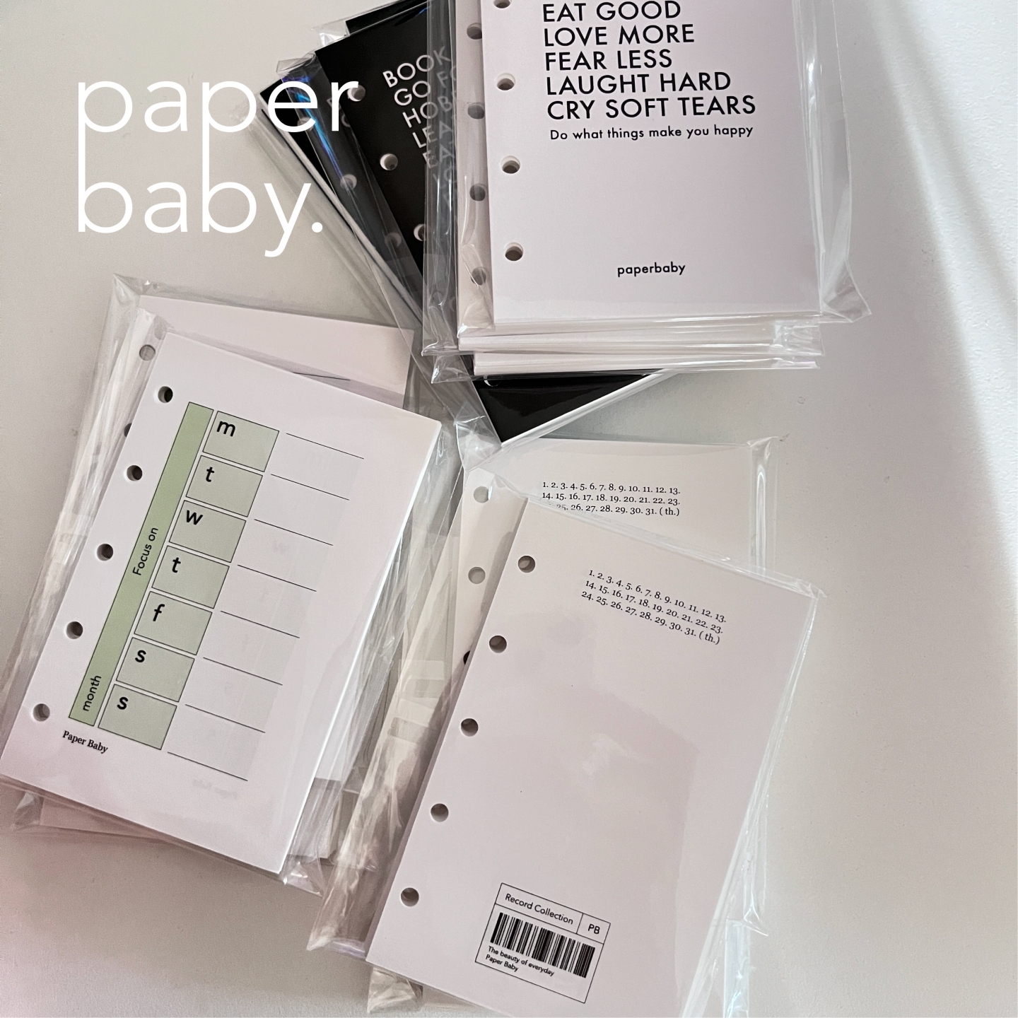 paperbaby M5打孔可替换内页 合集