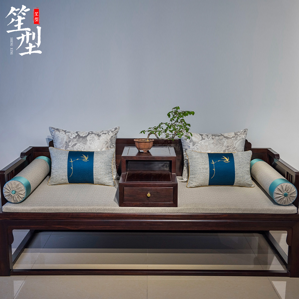新中式罗汉床坐垫古典红木沙发座垫套定制靠垫海绵垫防滑四季通用