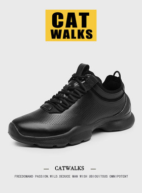 【休闲时尚】健步鞋男2026新款黑色透气休闲鞋男士轻便软底运动鞋