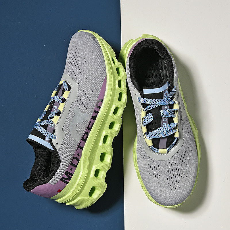 外贸男鞋马拉松跑鞋厚底减震跑步鞋网面透气慢跑鞋休闲运动健身鞋