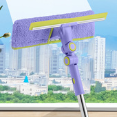 亿丽佳擦玻璃神器伸缩杆家用双面搽刷高楼窗户刮洗器地刮清洁工具