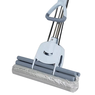 亿丽佳海绵拖把头38cm滚轮式挤水墩布吸水胶棉地拖家用免手洗拖布