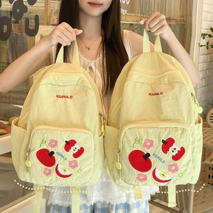 ins风可爱休闲初中女生书包高中学生轻便旅行小背包双肩包幼儿园