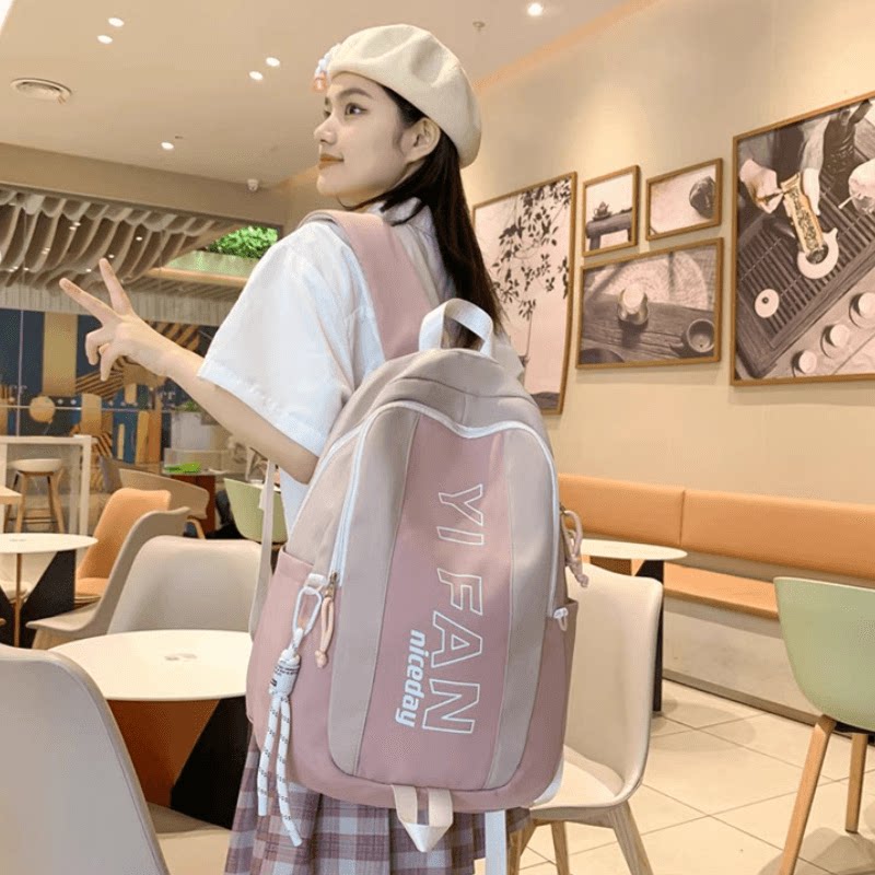 书包女初中生百搭韩系高中学生少女小学生三到六年级背包女双肩包