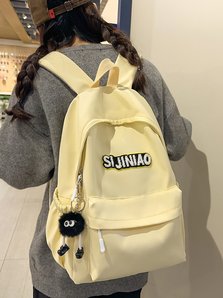 日系学院风书包女大生纯色